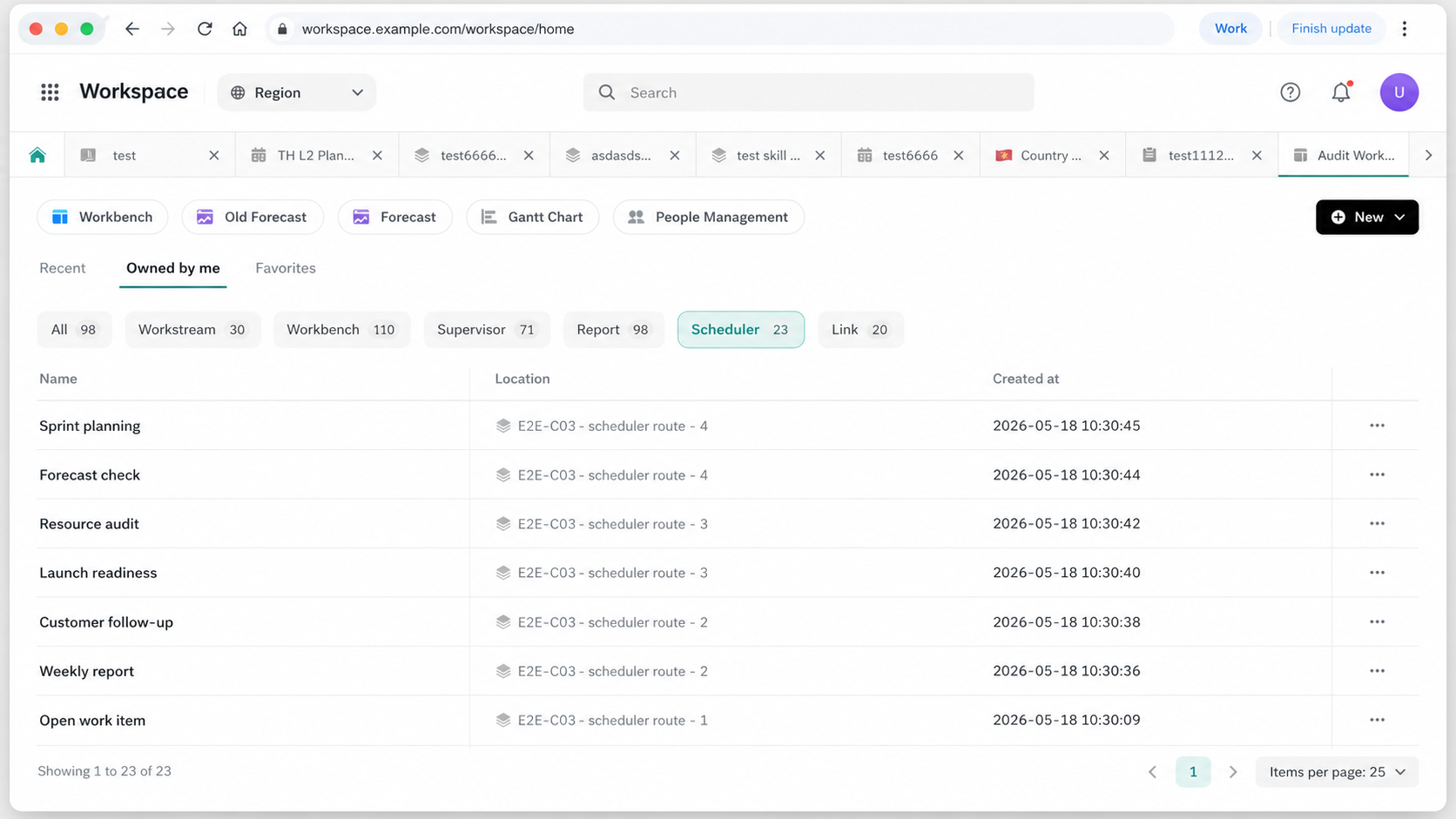 workspace tab system demo